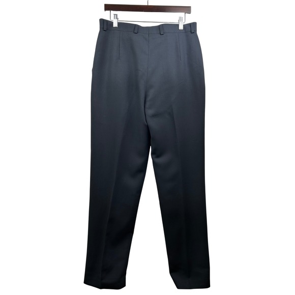 Escada Dress Pants Women EU 42 (US 10) Navy Virgin Wool Tailored Slacks Designer - Picture 2 of 9